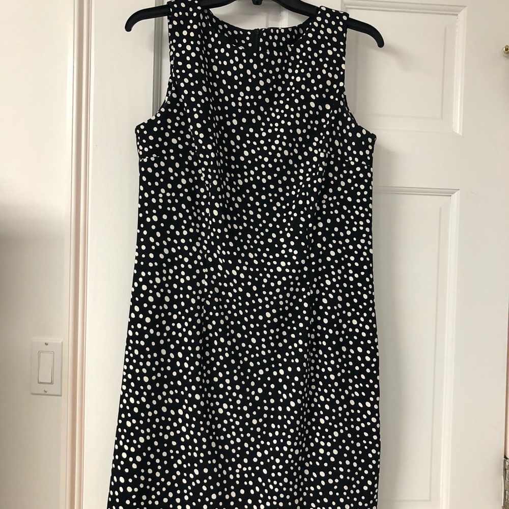 Black and white polka dot dress